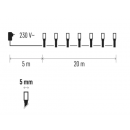 Emos ZY2189 LED Weihnachtslichterkette 20 Meter 3,6W | IP44 | 200 Leuchtmitteln - kalt/warmweiß, Bluetooth, Timer