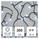 Emos D5ac03 Weihnachtskette Kirsche 20m 200 LED | 6w | IP44 - Timer, kaltweiß, grün