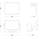 Philips 8721103105653 LED solar Außenwandleuchte Fyns  | 8W integrierte LED-Quelle | 1000lm | 3000K | schwarz