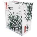 Emos D4AC05 Weihnachtskette Classic 24m 240 LED | 6w | IP44 - Timer, kaltweiß, grün