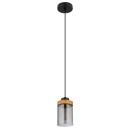 Globo 15557H Deckenleuchte Finca 1x40W | E27 - Schwarz, Messing, Rauch