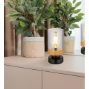 Globo 15557T Tischleuchte Finca 1x40W | E27 - schwarz, grün, rauch