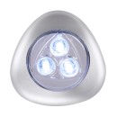 Globo 31909 LED Lampe Pushlight Flashlight 3x0,21W | 20LM | 6400K - Knopfschalter, inklusive Batterien 3xAAA, silber