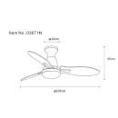 Globo GALE 03671N LED Ventilator mit Licht | 22W LED | 2453lm