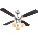 Globo 03350 Deckenleuchte mit Ventilator Redona 3x40W | E14 - Zugschalter mit Kette