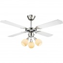 Globo 03350 Deckenleuchte mit Ventilator Redona 3x40W | E14 - Zugschalter mit Kette