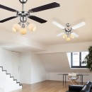 Globo 03350 Deckenleuchte mit Ventilator Redona 3x40W | E14 - Zugschalter mit Kette