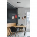 Globo 15266-5H2 Pendelleuchte Ticon 5x25W | E14 - schwarz, mehrfarbig