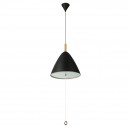 Globo 15325B Pendelleuchte Pura 3x60W | E27 - Zugschalter, schwarz