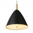 Globo 15325B Pendelleuchte Pura 3x60W | E27 - Zugschalter, schwarz