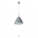 Globo 15325G Pendelleuchte Pura 3x60W | E27 - Zugschalter, grau
