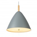 Globo 15325G Pendelleuchte Pura 3x60W | E27 - Zugschalter, grau