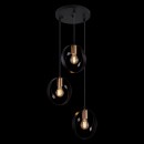 Globo 15346-3 Pendelleuchte Vigo 3x60W | E27 - schwarz