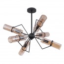 Globo 15353-6D Pendelleuchte Gijon 6x40W | E14 - schwarz