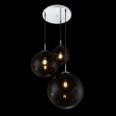 Globo 15861-3 Pendelleuchte Varus 3x40W | E27 - Nickel matt, rauch