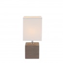 Globo 21677 Tischleuchte Geri 1x40W| E14 - weiß, braun