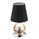 Globo 24133T LED Tischleuchte Elias 1x40W, 3W| E14 | 30lm | 3000K - 3D-Effekt, Glas, schwarz