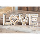 Globo 29976 LED dekorative Tischlampe Love 24x0,06W - Holz