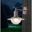 Globo 3270 Außenwandleuchte Mixed 1x60W | E27 | IP44 - Edelstahl, Glas
