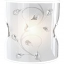 Globo 40404W Wandleuchte Burgundy 1x60W | E27 - Nickel matt, Kristall, transparent