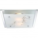 Globo 48092-2 Deckenleuchte Ballerina I 2x60W | E27 - chrom, satiniertes Glas