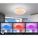 Globo 48363RGB LED Deckenleuchte Atreju I 1X15W | 580L | 3000K | RGB - dimmbar, Farbwechsler, Fernbedienung, weiß, opal