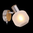 Globo 54302-1 Wandleuchte Loggi 1x40W | E14 - Schalter auf dem Körper, Holz, matt Nickel