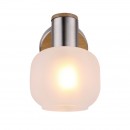 Globo 54302-1 Wandleuchte Loggi 1x40W | E14 - Schalter auf dem Körper, Holz, matt Nickel