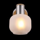 Globo 54302-1 Wandleuchte Loggi 1x40W | E14 - Schalter auf dem Körper, Holz, matt Nickel