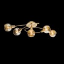 Globo 54346-5 Deckenleuchte Lara 5x4W | E14 LED | 1600L | 3000K - inklusive Leuchtmitteln, golden, amber