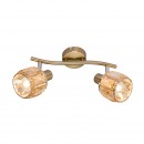 Globo 54358-2 Wand- oder Deckenleuchte Mero 2x40W | E14 - golden, amber