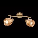 Globo 54358-2 Wand- oder Deckenleuchte Mero 2x40W | E14 - golden, amber