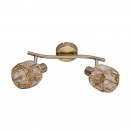 Globo 54358-2 Wand- oder Deckenleuchte Mero 2x40W | E14 - golden, amber
