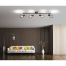 Globo 54801-4 Wand- oder Deckenleuchte Akin 4x40W | E14 - braun, bronze
