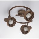 Globo 54810-3 Deckenleuchte Tycho 3x15W | E14 LED - Rost