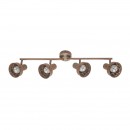 Globo 54810-4 Deckenaufbau Spotleuchte Tycho 4x15W | E14 LED - Rost