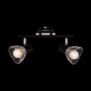 Globo 54815-2 Decken- oder Wandleuchte Fassa 2x40W | E14 - schwarz, chrom