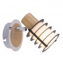 Globo 54816-1 Wandleuchte Ricci 1x40W | E14 - chrom, Holz, schwarz