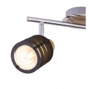 Globo 54816-2 Decken- oder Wandleuchte Ricci 2x40W | E14 - chrom, Holz, schwarz