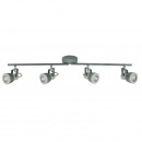 Globo 57000-4 Spotleuchte Deckenleuchte Sabinyo 4x50W | GU10 - chrom, grau