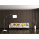 Globo 58226 Stehleuchte La Nube 1x100W | E27 - höhenverstellbar, Schalter, weiß, matt Nickel