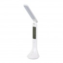 Globo 58329W LED Tischleuchte Tyrell 1x4W | 195lm | 4000K - Touchdimmer Schaltkontakt, Kalender, Wecker, weiß