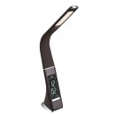 Globo 58336 LED Tischleuchte Sophie 1x6W | 300L | 3000K-4500K-5800K - Touchdimmer, Uhrzeit, Wecker, Kalender, Thermometer, braun