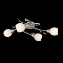 Globo 60209-4 Deckenleuchte Lilly 4x40W | E14 - chrom, Nickel, matt, opal