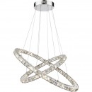 Globo 67038-48A LED Hängeleuchte Deckenleuchte Kronleuchter Marilyn I 1x48W | 3200L | 4000K - chrom, Kristall, transparent