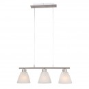Globo 68615-3 Pendelleuchte Illimani 3x40W | E14 - weiß, matt Nickel, Alabaster