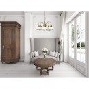 Globo 6900-5 Pendelleuchte Nostalgika 5x40W | E14 - Messing, opal