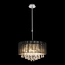 Globo 15095H Pendelleuchte Bagana 12x3W | G9 LED | 840lm | 3000K - höhenverstellbar, Leuchtmitteln inklusive, chrom, schwarz, Kristall