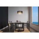 Globo 15095H Pendelleuchte Bagana 12x3W | G9 LED | 840lm | 3000K - höhenverstellbar, Leuchtmitteln inklusive, chrom, schwarz, Kristall