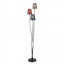 Globo 15266-3S Stehleuchte Ticon 3x25W | E14 - schwarz, mehrfarbig